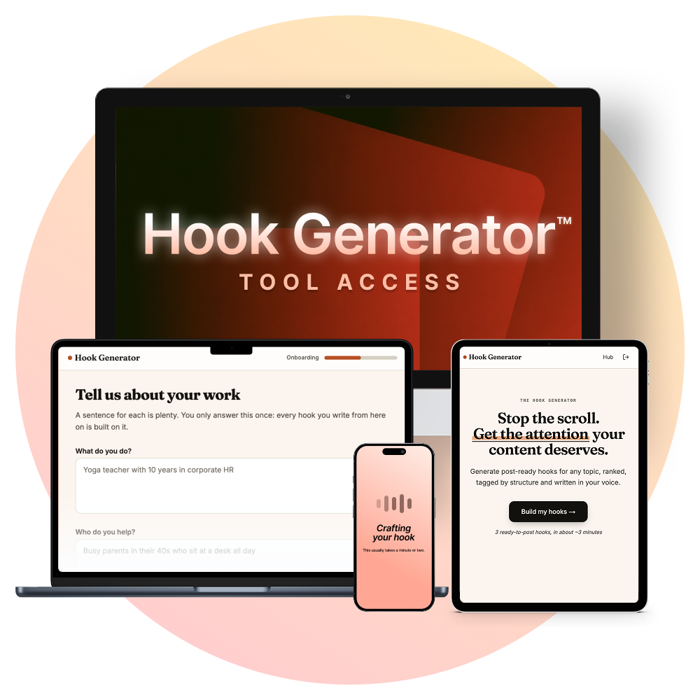 Hook Generator tool preview