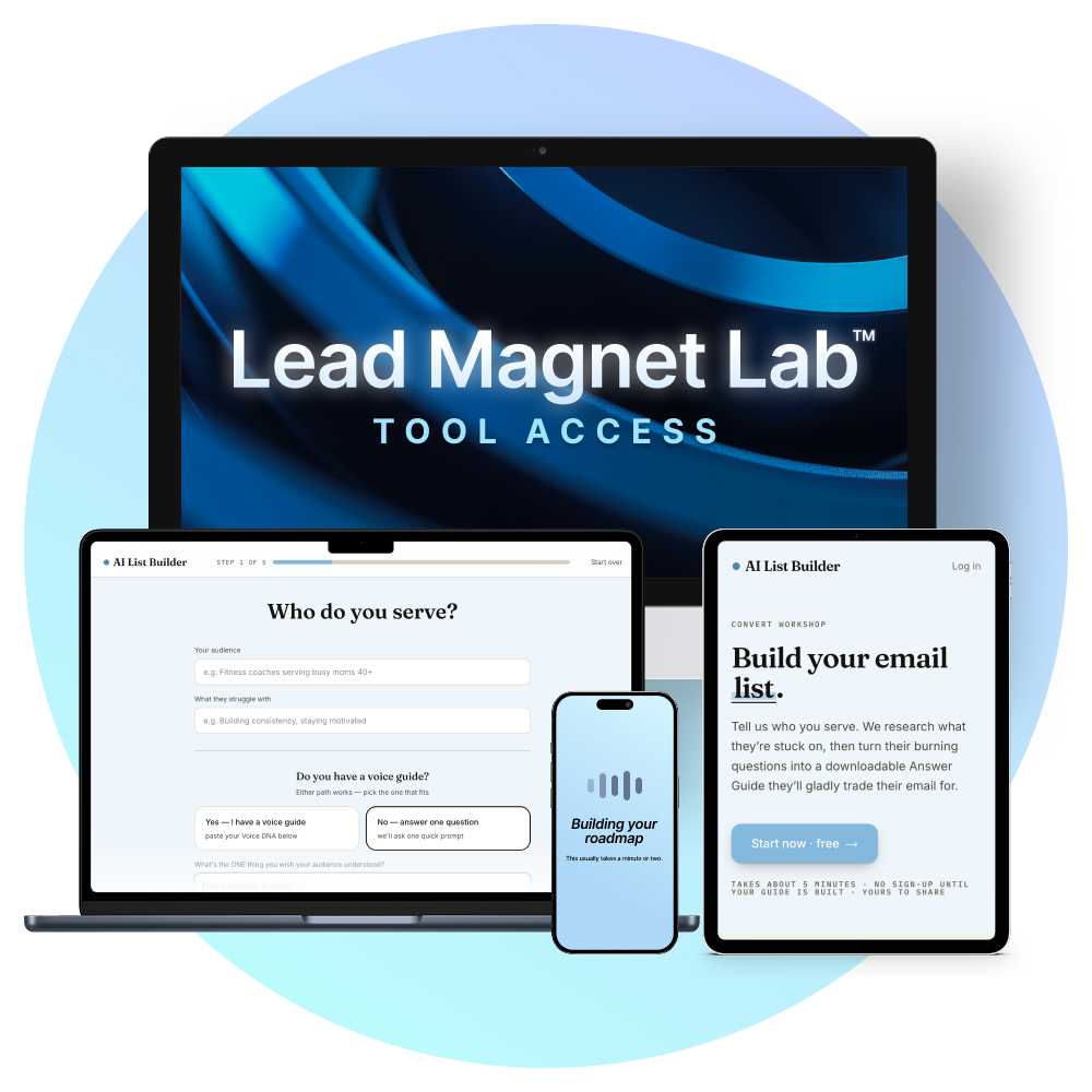 Lead Magnet Builder tool preview